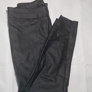 NY&C Black faux leather stretchy leggings pants XL